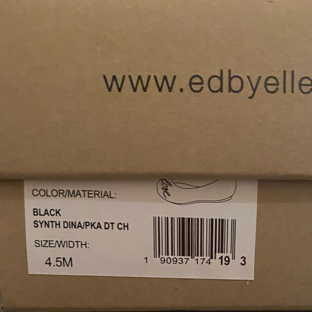 NIB [Ellen Degeneres] EG: 'Love' Langlee Ballet Flats in Black Big Girls Sz 4.5 - Picture 11 of 11